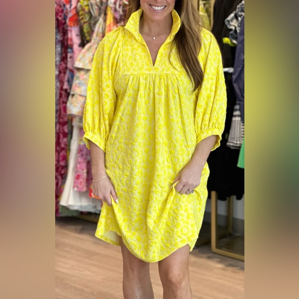 Emily McCarthy - yellow knit dress